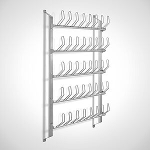 Wall bracket "WSS-5" with 4 pcs. of 5 shoe holders for 20 pairs of shoes 