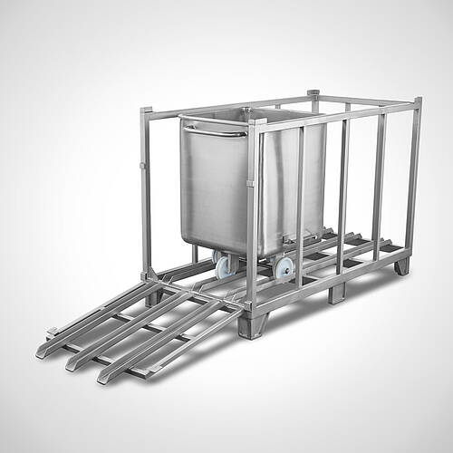 Transport rack for 300 Liter meat trolleys Type TG-HBW 300, art. no. 40.00.02.36