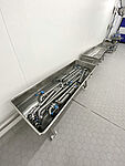 Disinfection trough for stainless steel pipes