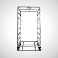 Smoke house trolley Type M-shape with 7 layers and heat resistant wheels 
