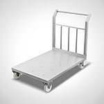 Transport trolley made of stainless steel with perforated loading area Type TWV-EG-SON GELOCHT, ID 22-60328 