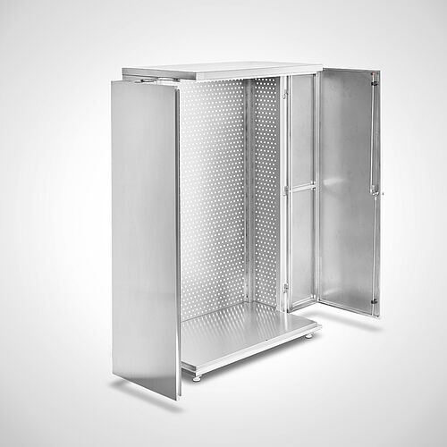 Ventilated storage cabinet Type ASD-SON 100-60, view left-side, open doors, ID: 20-63755 