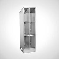 Sonderanfertigung: Fächerschrank mit Zentraltür, Rückseitig offen zugänglich, ID: 20-62211 