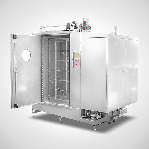 Cabin washing system Type KWA-UDT, art. no. 11.10.02.91, door opened 