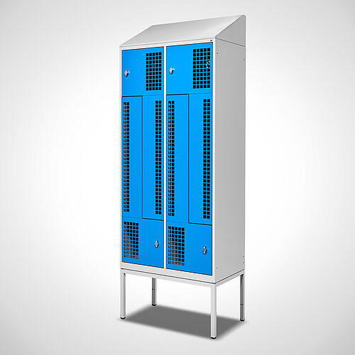 Z-shape locker Type GSZ-UG-ST-EU 2 compartments-400 mm compartment width 