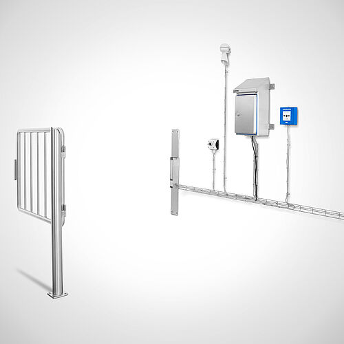 Handrail gate with magnetic lock Type MGT-1000-II-AL, art. no. 39.00.10.58 + 39.00.05.06 