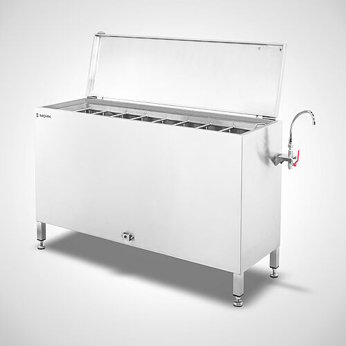 Knife basket disinfection basin type DSB-MK-8 for 8 large or 16 small knife baskets, item no. 12.00.00.52 