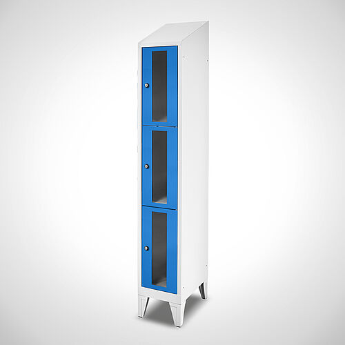 Compartment cupboard with acrylic glass doors Type FSA3-AF-ST-EU 1 compartment with 300 mm compartment width, item no. 46.00.05.10 