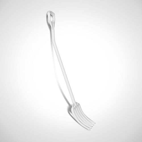 Hygiene fork Type GAB-K 4 in white color, art. no. 00.05.69.05