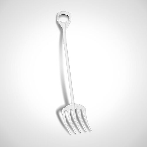 Hygiene fork Type GAB-K 4 in white color, art. no. 00.05.69.05 