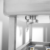 Tub trolley Type WW-R-SON, ID 15-63134, bottom of container with outlet screw cap