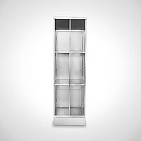 Sonderanfertigung: Fächerschrank mit Zentraltür, Rückseitig offen zugänglich, ID: 20-62211 