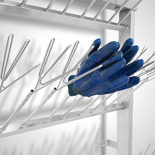 Warmluft-Handschuhtrockner, wandhängend Typ HST-HF W-18, Detail Phantomhand 