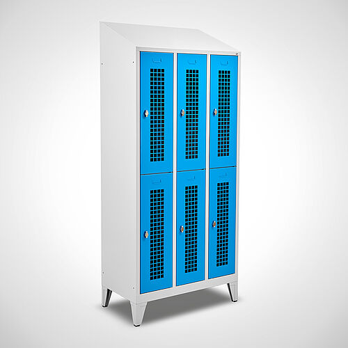 Locker, two-storey Type GS2-AF-ST-EU 3 compartment-300 mm compartment width, art. no. 45.00.04.14 