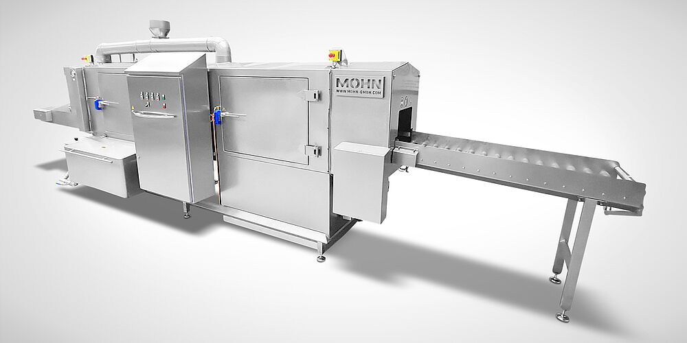 Industrial washer for cleaning cans, buckets and bagged goods Type DLWA-250-CWS 201-1 HIGHLINE | Mohn GmbH 