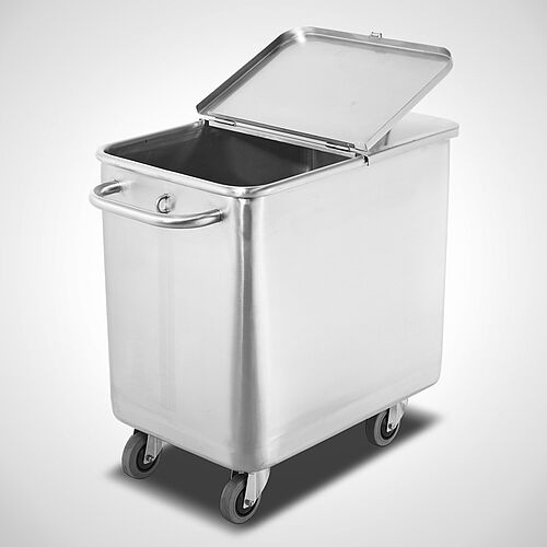 Bin trolley Type BW-170 with optionally foldable lid 