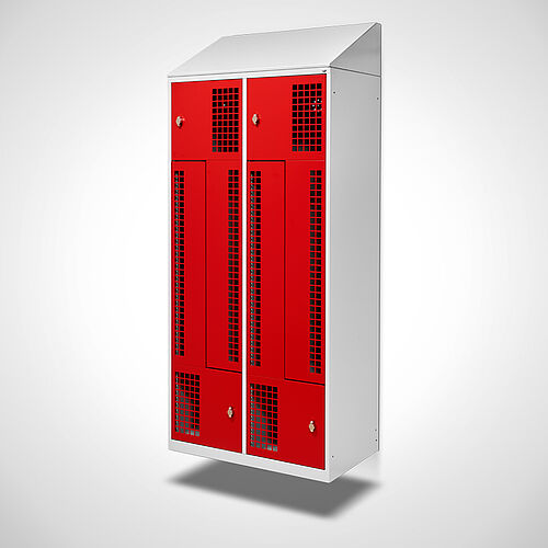 Z-shape locker Type GSZ-WH-ST-EU 2 compartments-400 mm compartment width