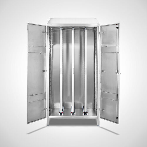Vertikalauszugschrank aus Edelstahl Typ VSD-100-60, Art.-Nr. 44.20.00.27 