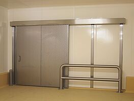 Impact protection rail for protection the sliding door