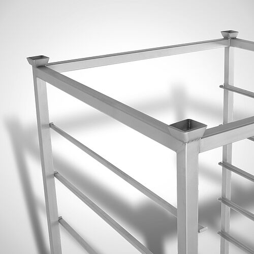 Smoking rack Type RAGE-M/E SON, stacking corners for space-saving storage 
