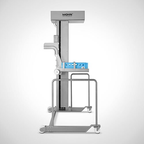 Lift + tilting device Type Type HKV-E2 1700-A, art. no. 18.00.40.00 with optionally chassis, art. no. 18.00.30.30 