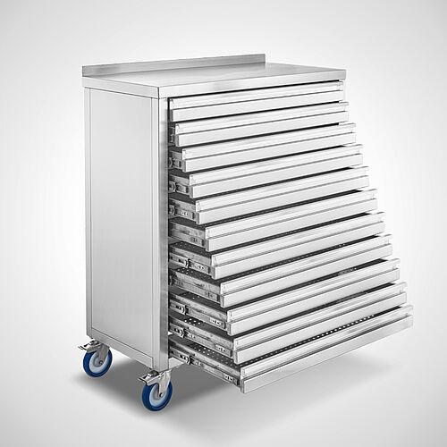 Stainless steel drawer cabinet type SCS-F 11, art. no. 99.85.99.99