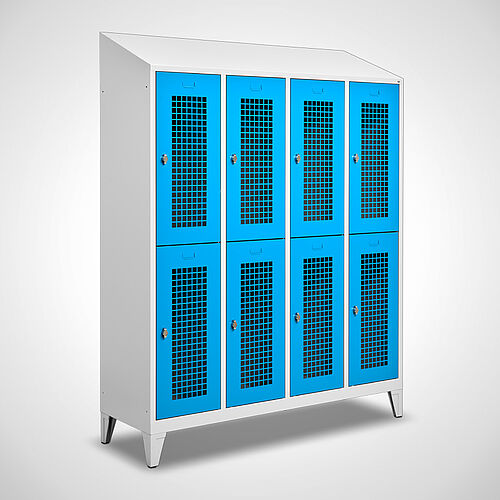 Locker, two-storey Type GS2-AF-ST-EU 4 compartment-300 mm compartment width, art. no. 45.00.04.17 