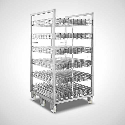 Pasteurisation trolley with 6 layers for sausage packs made of stainless steel Type PAW-6E9S SON, ID 21-64433 