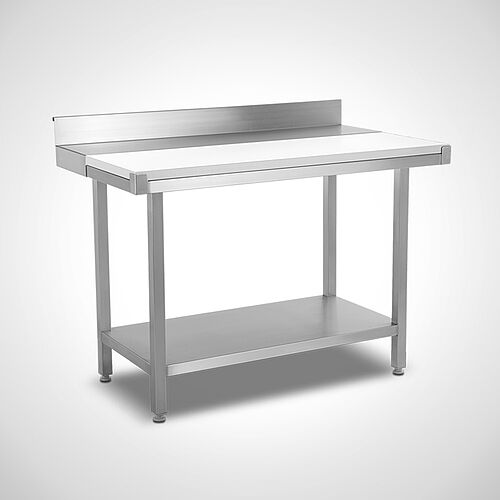Stage-work table with intermediate floor and hdpe-plastic plate Type SAH-B