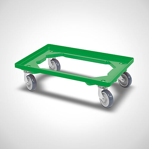 Plastic trolley Type KSR-GR, Color: green, art. no. 40.00.00.59