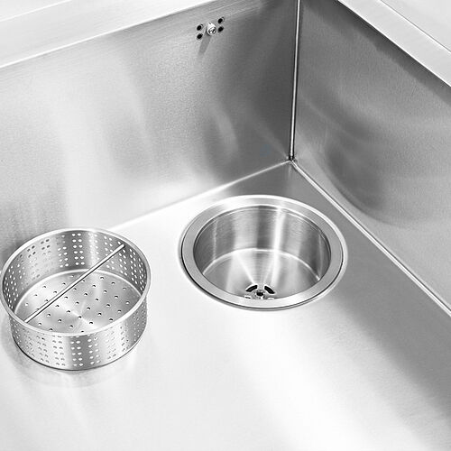 Eccentric drain valve with sieve basket for coarse dirt filtration Type ALV-EXZ, art. no. 93.00.00.04 