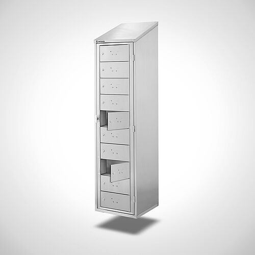 Wandhängender Wäsche-Ausgabeschrank Typ WAS-WH-VA-EU 1/10, Art.-Nr. 45.10.07.52 