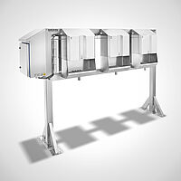 Hygienic hand drier Type Jet II with stainless steel rack (ID 20-61420) 