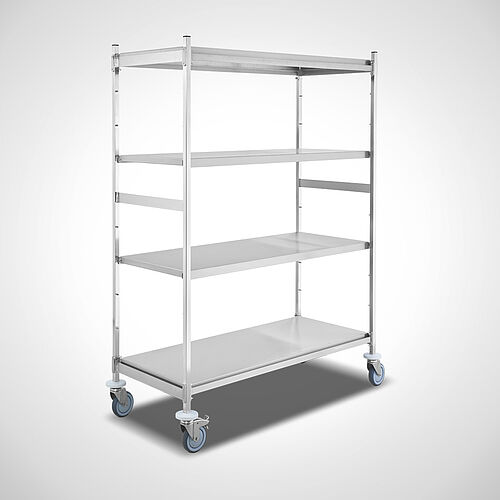 Shelf trolley Type MRW-G-100-140 (closed shelf), with 1 additional shelf, art. no. 49.20.00.34+49.20.01.34 