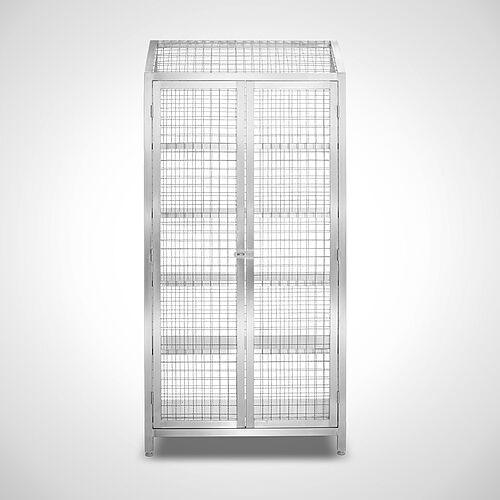 Ablageschrank "Gitterschrank" Typ ASD-Gitter-100-35 mit 4 geschlossenen Ablageböden 