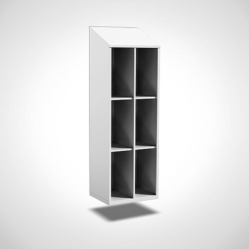 Wall-mounted compartment cupboard Type FS3-WH-ST-EU-O, 6 compartments with 300 mm compartment width, art. no. 45.00.06.02 