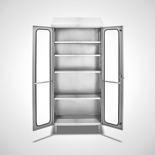 Storage cupboard with double-leaf macrolon doors Type ASD/Highline, art. no. 44.20.00.17 