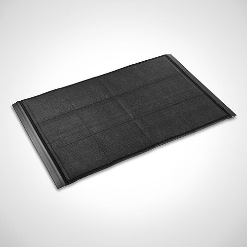 Disinfection mat quilted in squares with optional access ramps (rubber) 