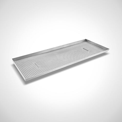 Sieve tray Type SES-MM for mixing trough, ID 21-65752, 1 handle pulled out, 1 handle recessed 