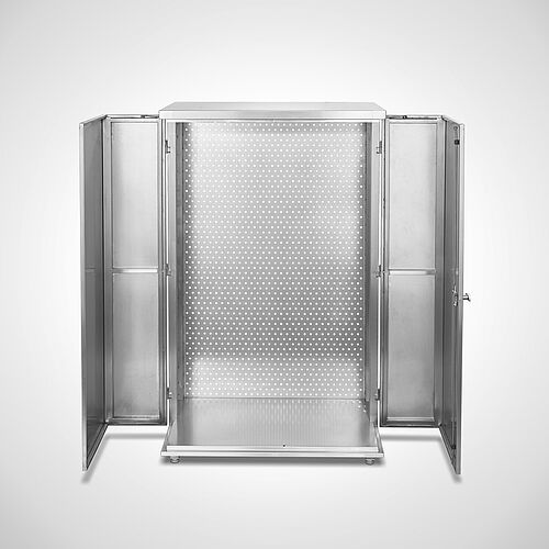 Ventilated storage cabinet Type ASD-SON 100-60, view frontal, open doors, ID: 20-63755 