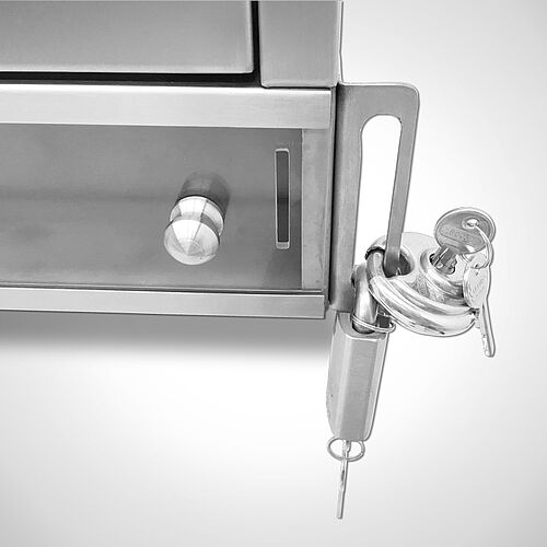 Lockout-Tagout- locks cabinet, closing box with padlock 