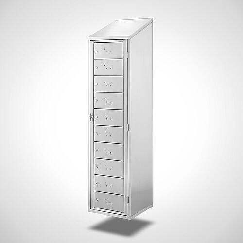 Wandhängender Wäsche-Ausgabeschrank Typ WAS-WH-VA-EU 1/10, Art.-Nr. 45.10.07.52 
