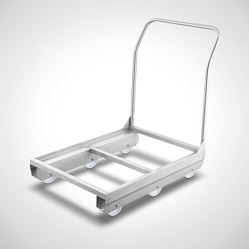 Stainless steel double-trolley with push handle Type STR-DS, item no. 40.00.03.82 