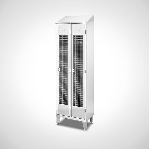Custom-made locker made of stainless steel Type GS-AF-VA-2-25-SON (compartment width 250 mm), ID-No. 21-62910 