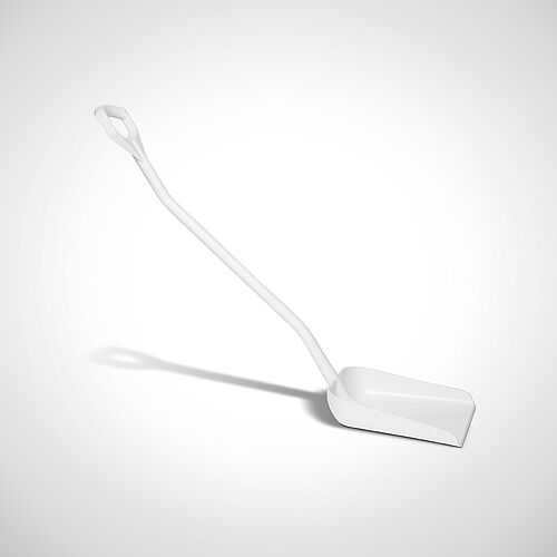 Ergonomic shovel made of food-safe plastic Type SCH-K/G in white color, art. no. 00.05.60.15 
