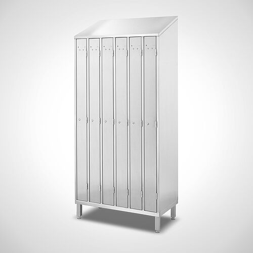 Space-saving clothes cabinet Type RSG-AF-VA 6, stainless steel, art.- no. 18.17.06.02 