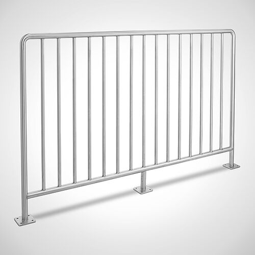 Edelstahl-Geländer Typ G-II 129/200: Art.-Nr. 72.12.92.00, Länge 2000 mm