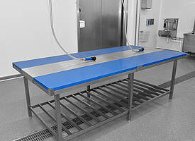 Double-stage work table Type DST-R with rust 