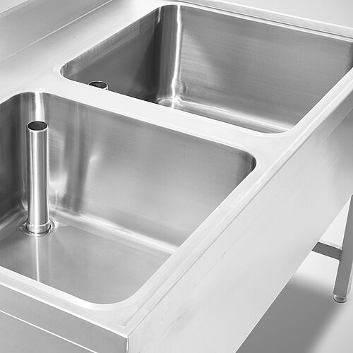 Sink basin Type SPT-2B/OA, Detail sink with standpipe valve 