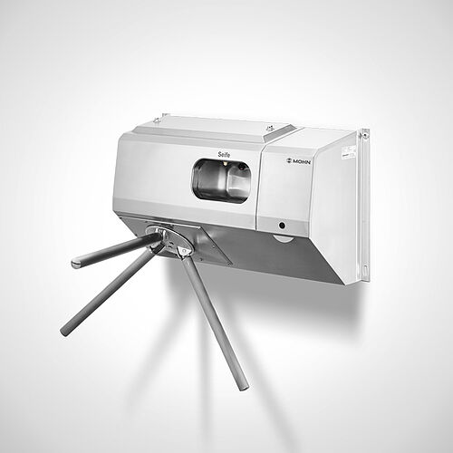 Wall-mounted soap dispenser with drop-arm turnstile Type Soap-Control WR-Droparm-1 "Ecoline, pass-through direction from right to left, item no. 11.10.07.83 